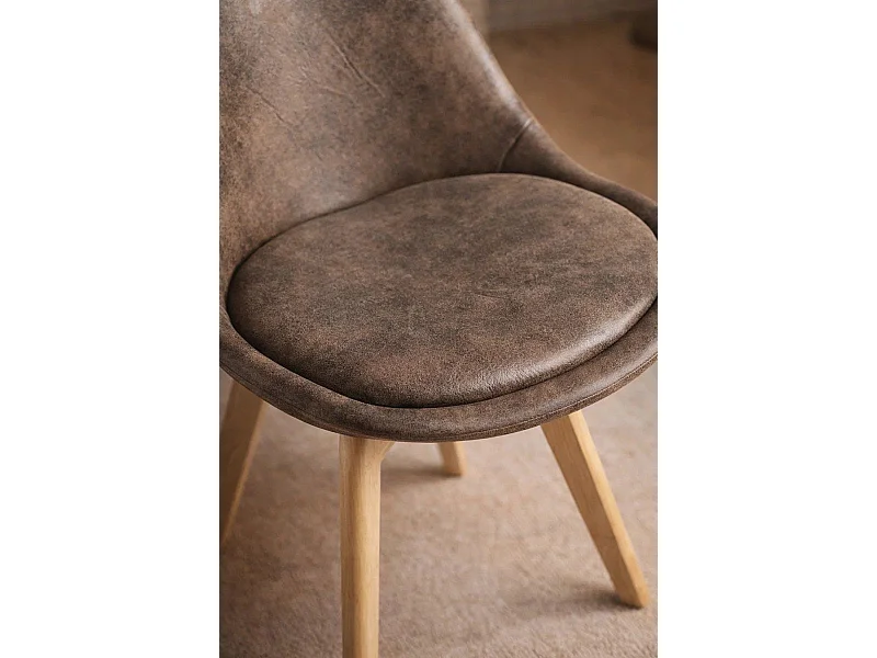 Sillas Comedor - Silla Synk Vintage - Marrón Claro