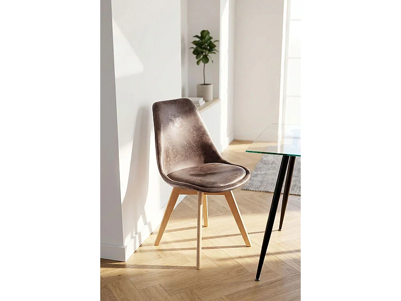 Sillas Comedor - Silla Synk Vintage - Marrón Claro