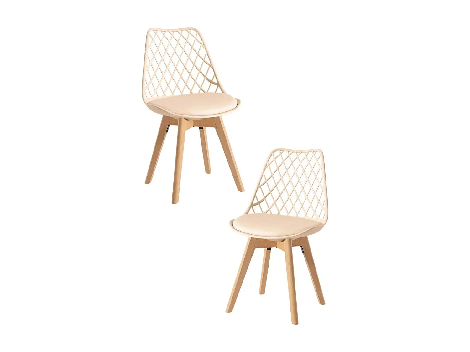 Packs Sillas Comedor - Pack 2 Sillas Mima - Crema