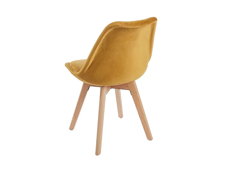 Packs Sillas Comedor - Pack 4 Sillas Synk Terciopelo - Mostaza