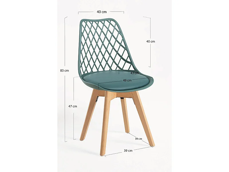 Packs Sillas Comedor - Pack 2 Sillas Mima - Verde oscuro