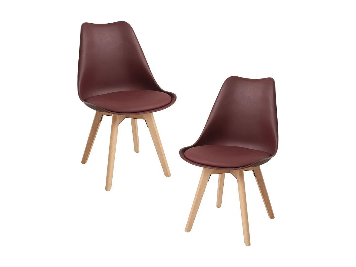 Packs Sillas Comedor - Pack 2 Sillas Synk Basic - Burdeos