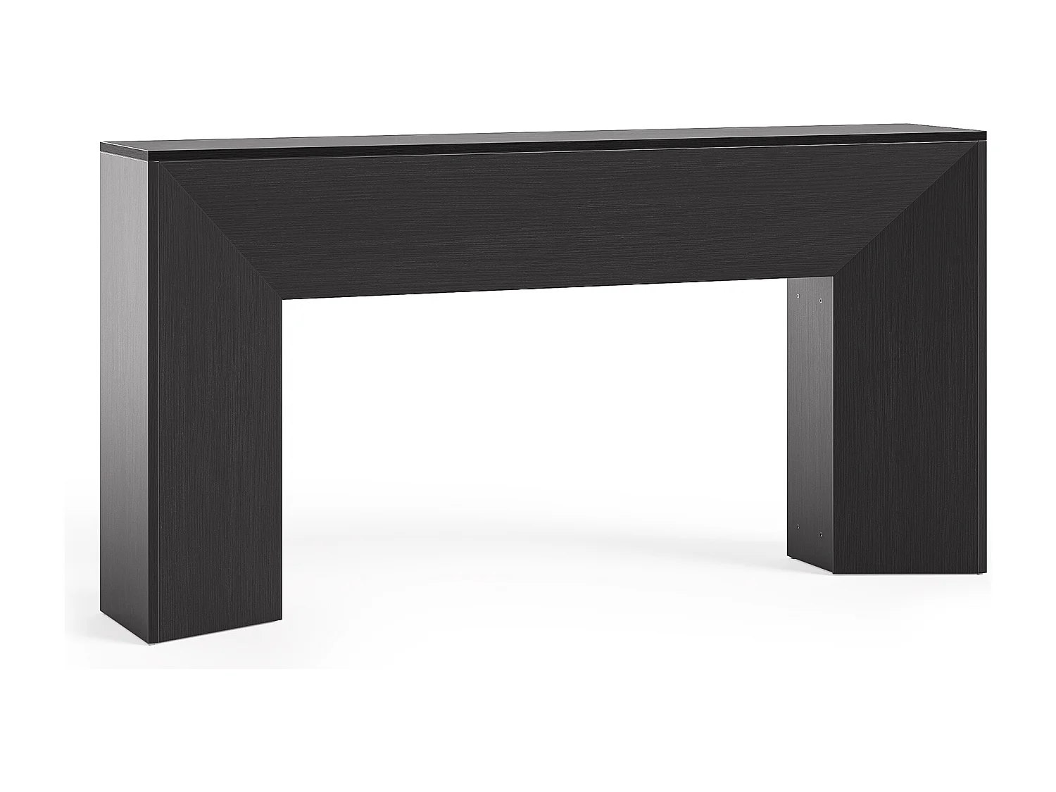 Konsole für die Eingangshalle, 160 cm extra lange schwarze Sofatabelle für das Wohnzimmer