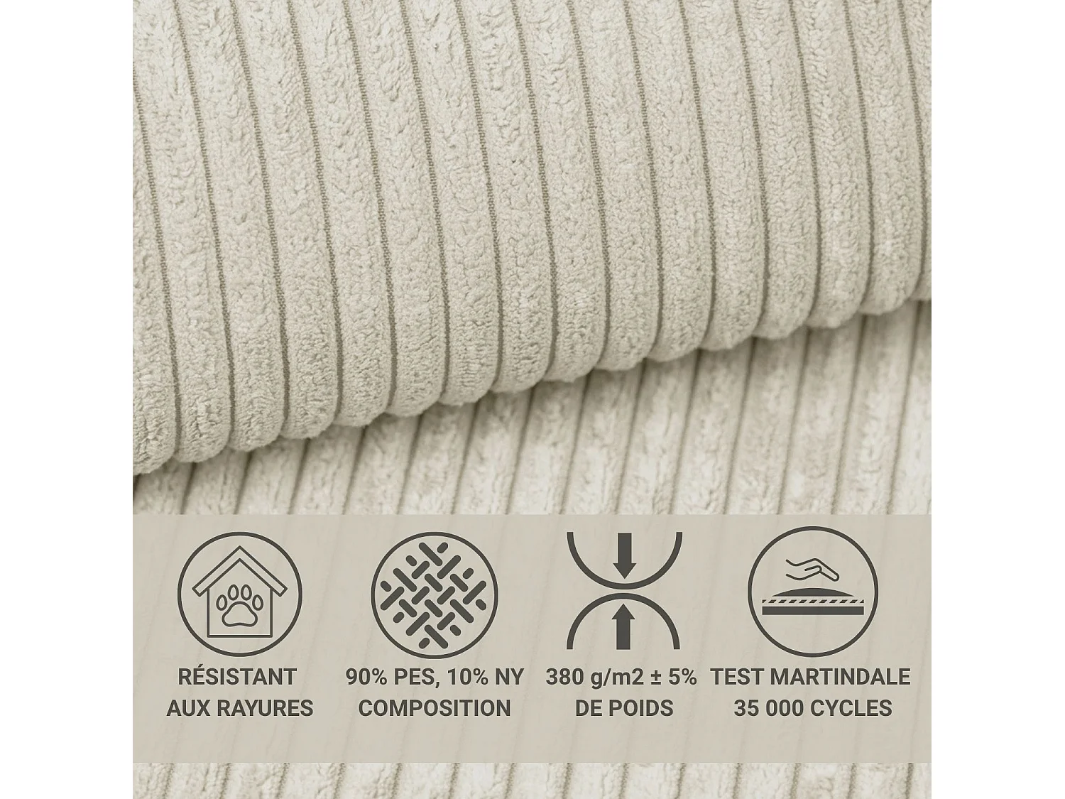 Boxspringbed met hoofdbord + matras + dekmatras - 200x200 cm - creme - PELINO