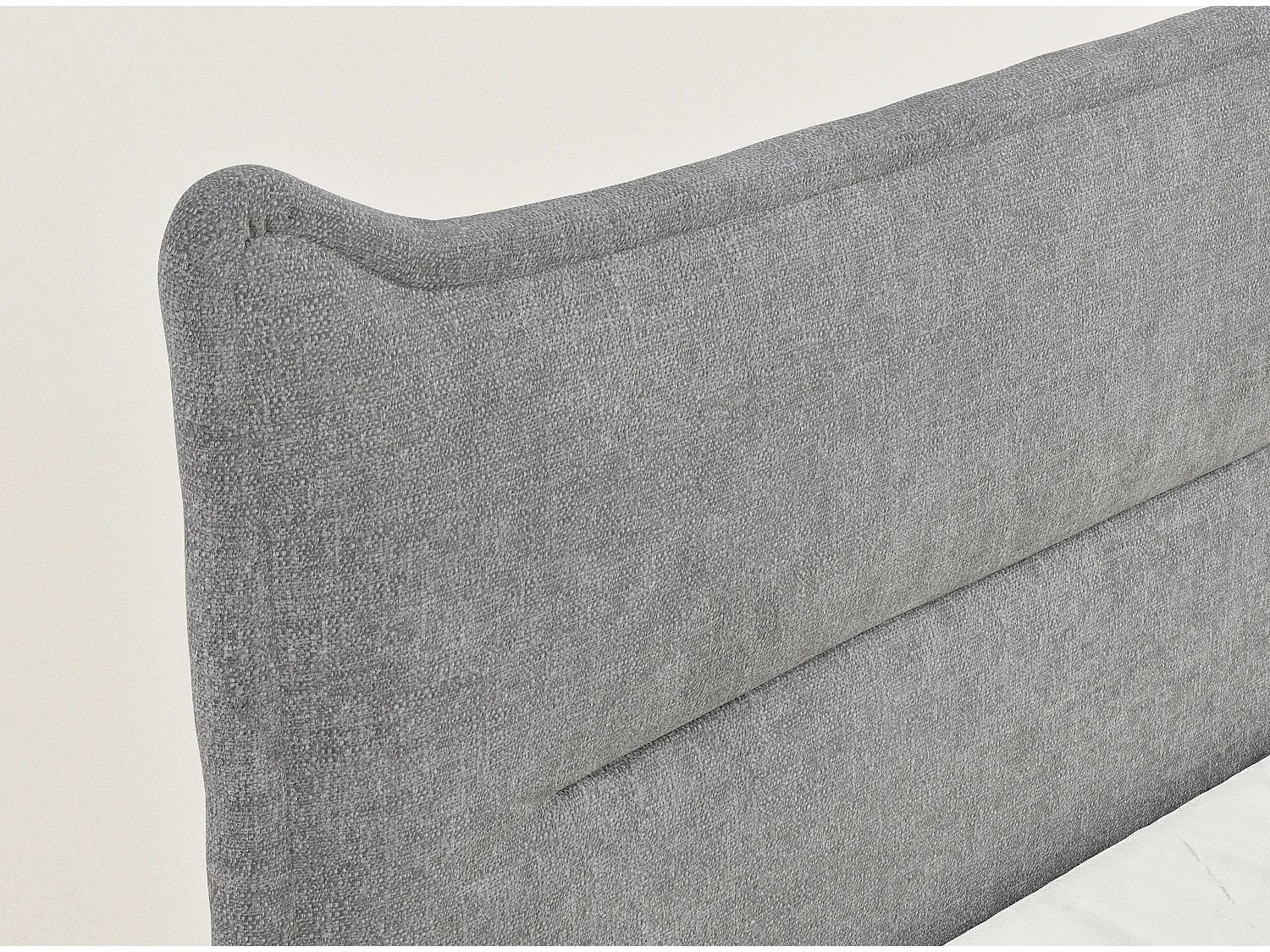 Boxspringbed met hoofdbord + matras + dekmatras - 180x200 cm - grijs - PELINO