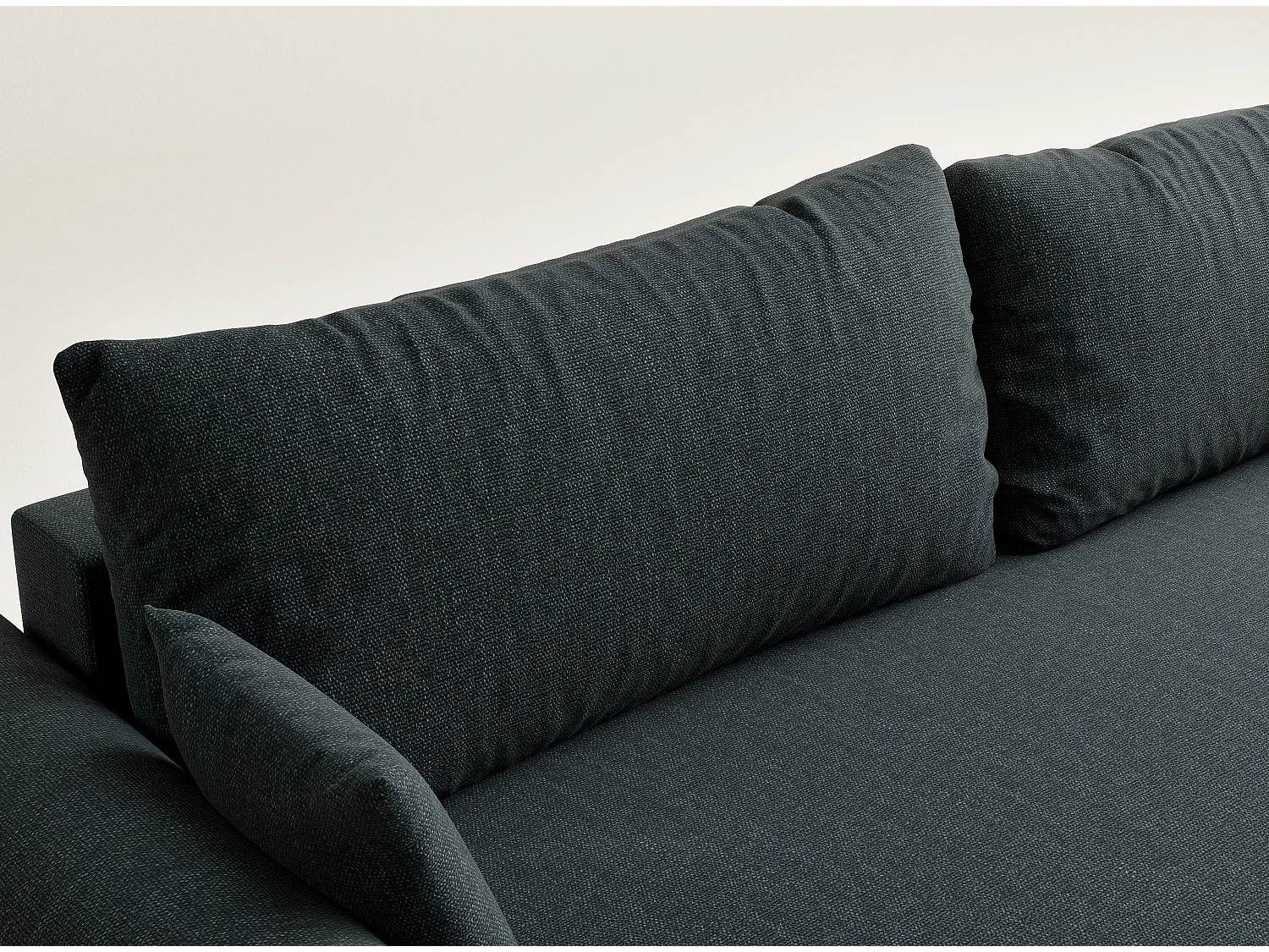 Canapé 3 places convertible en tissu tressé turquoise TOLUCA