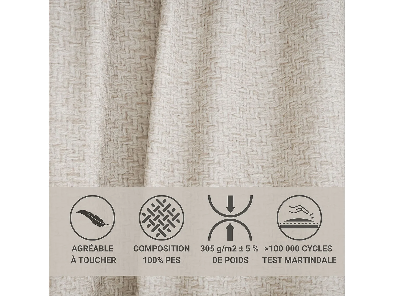 Boxspringbed met hoofdbord + matras + dekmatras - 200x200 cm - beige - FRESCO