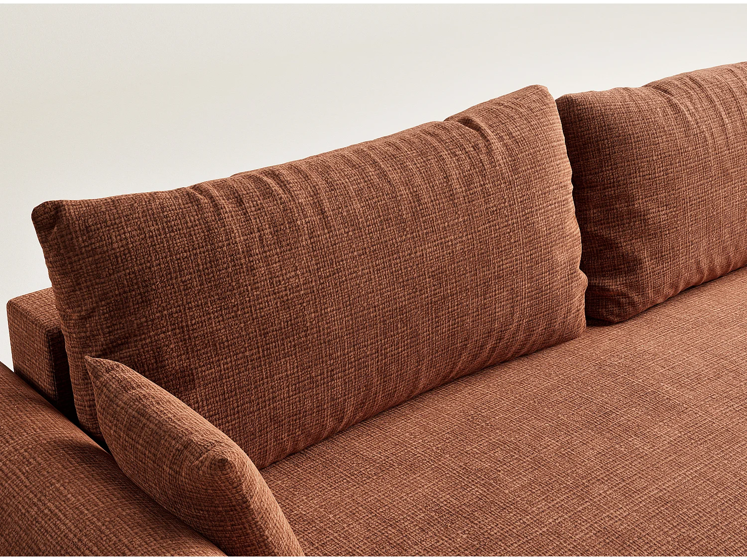 3-zits slaapbank met opbergruimte - chenille stof - koper - TOLUCA