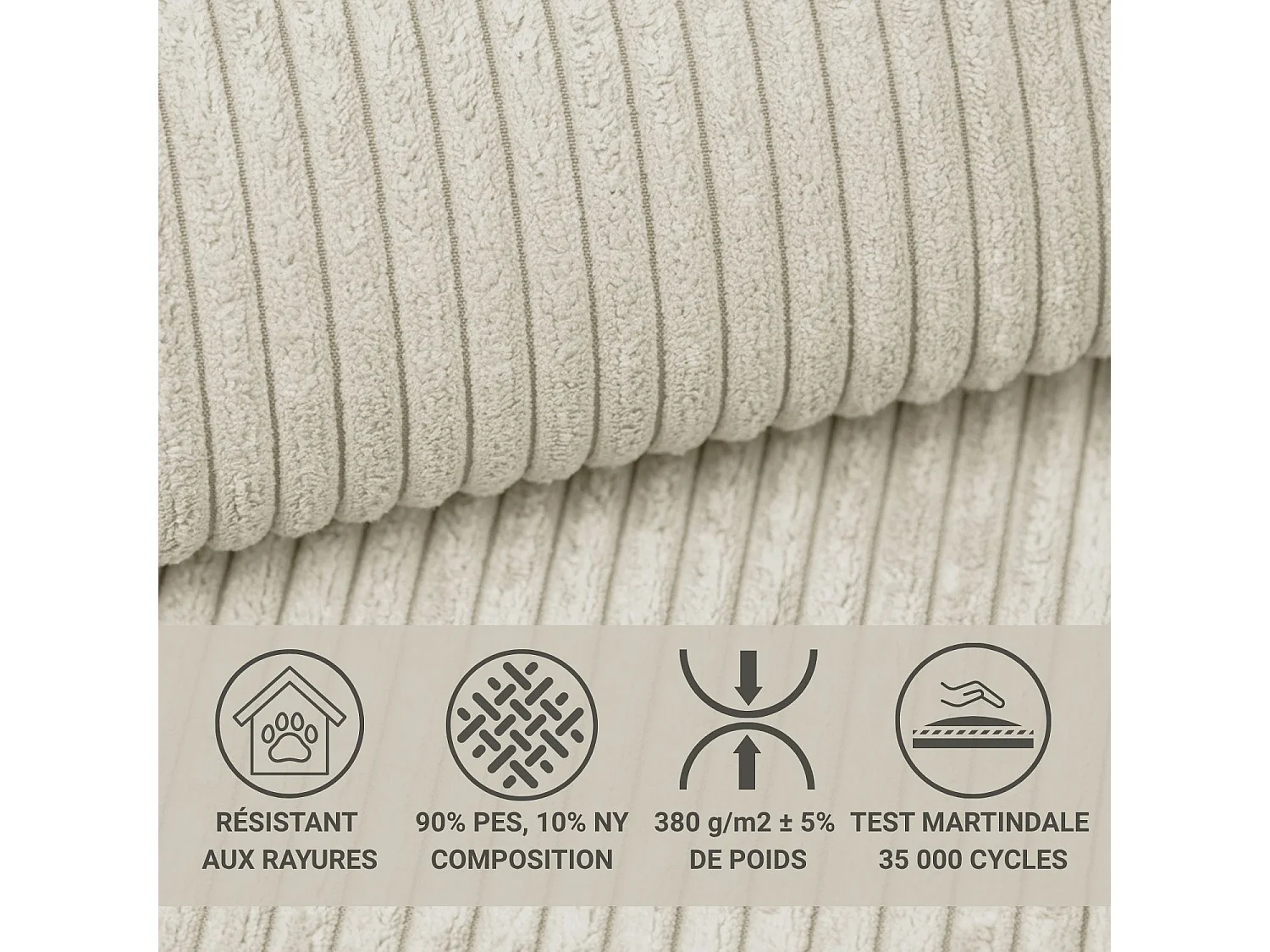 Boxspringbed met hoofdbord + matras + dekmatras - 180x200 cm - creme - PELINO