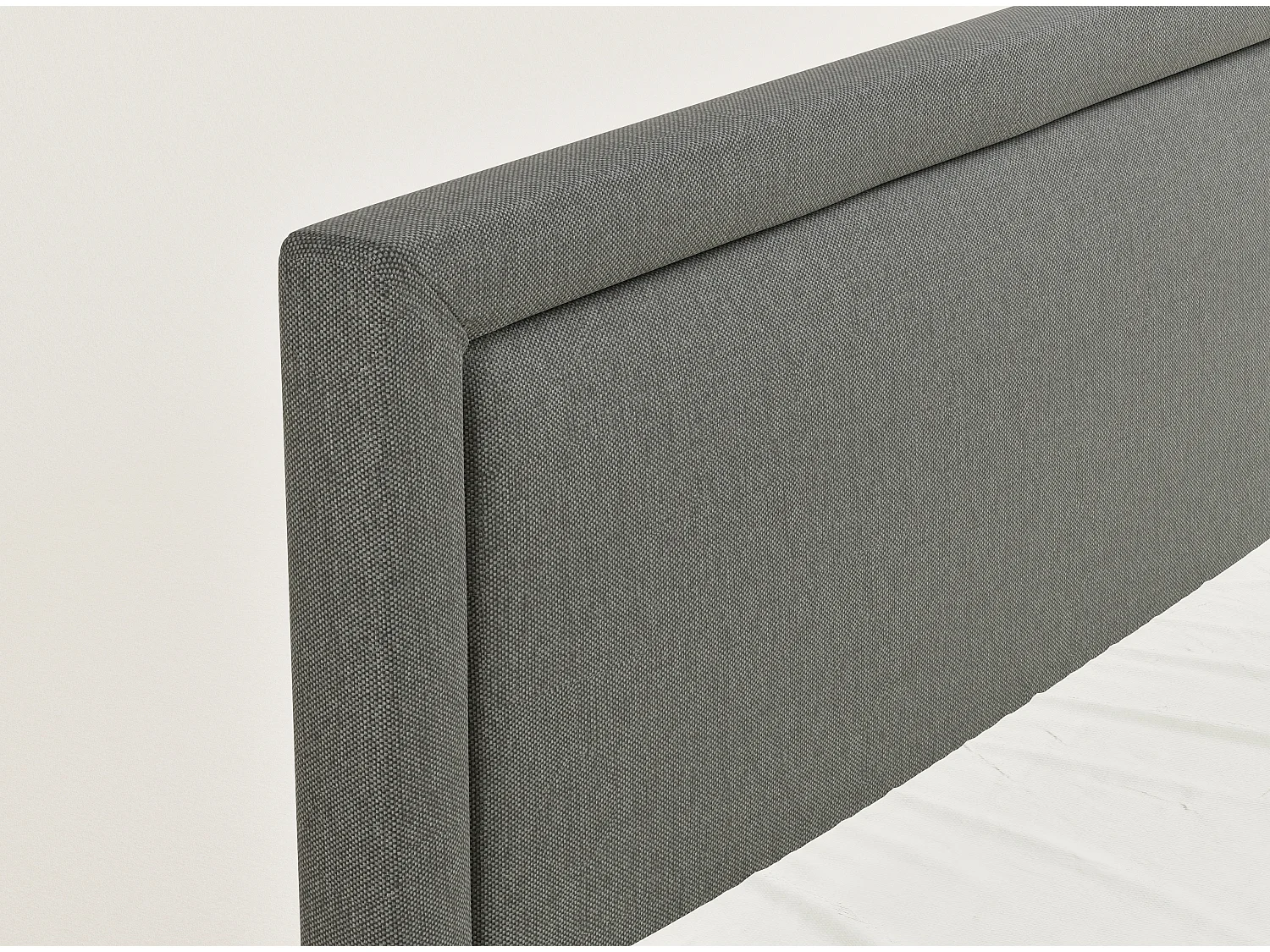 Boxspringbed met hoofdbord + matras + dekmatras - 160x200 cm - grafiet - FRESCO