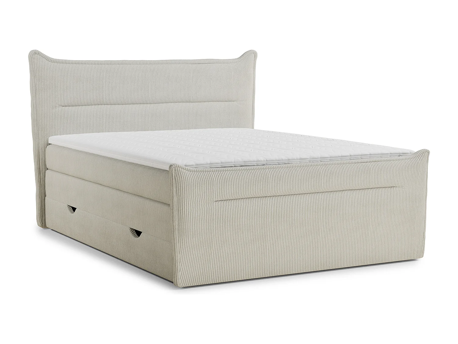 Boxspringbed met hoofdbord + matras + dekmatras - 180x200 cm - paars - PELINO