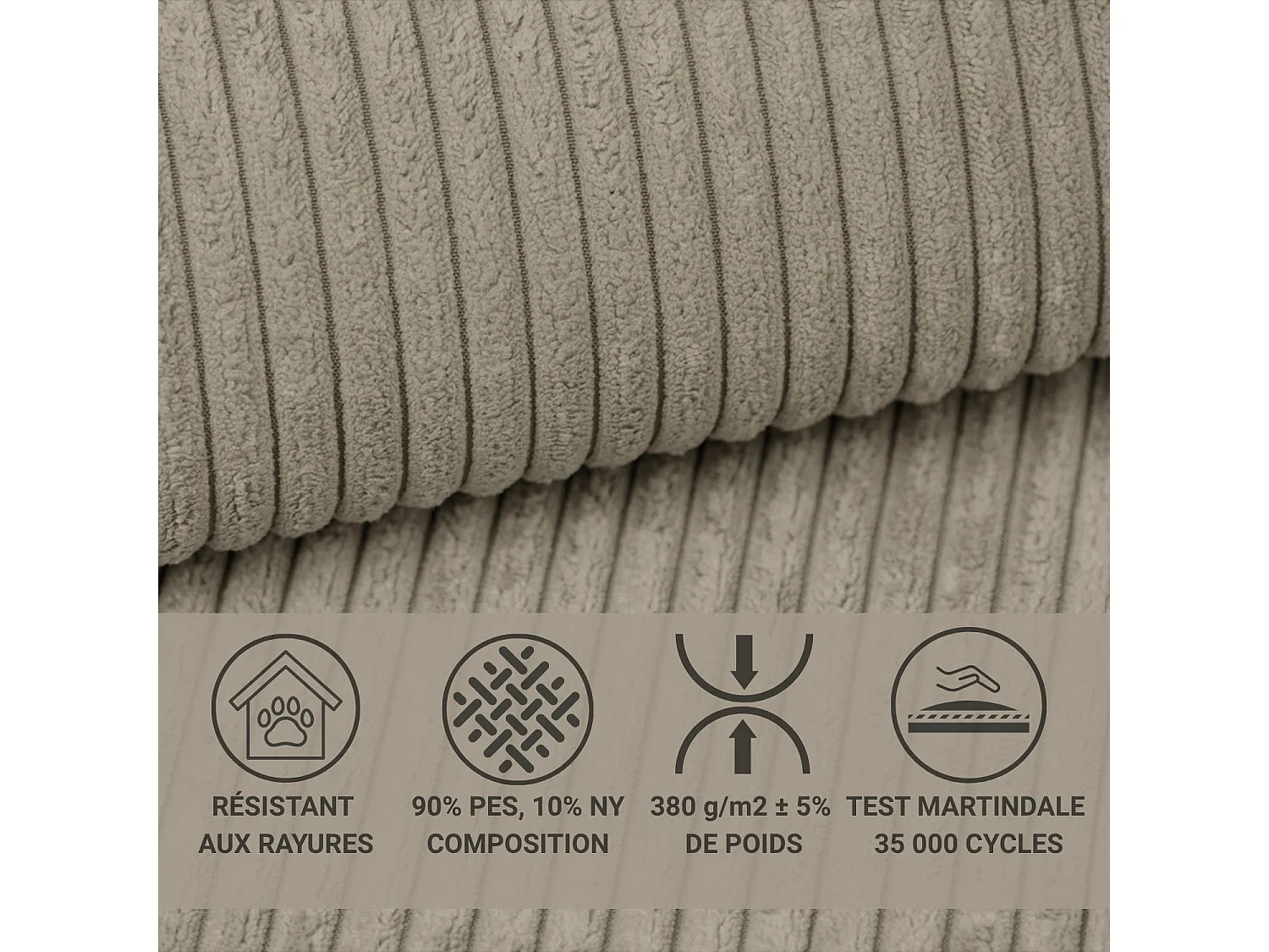 Boxspringbed met hoofdbord + matras + dekmatras - 160x200 cm - beige - PELINO