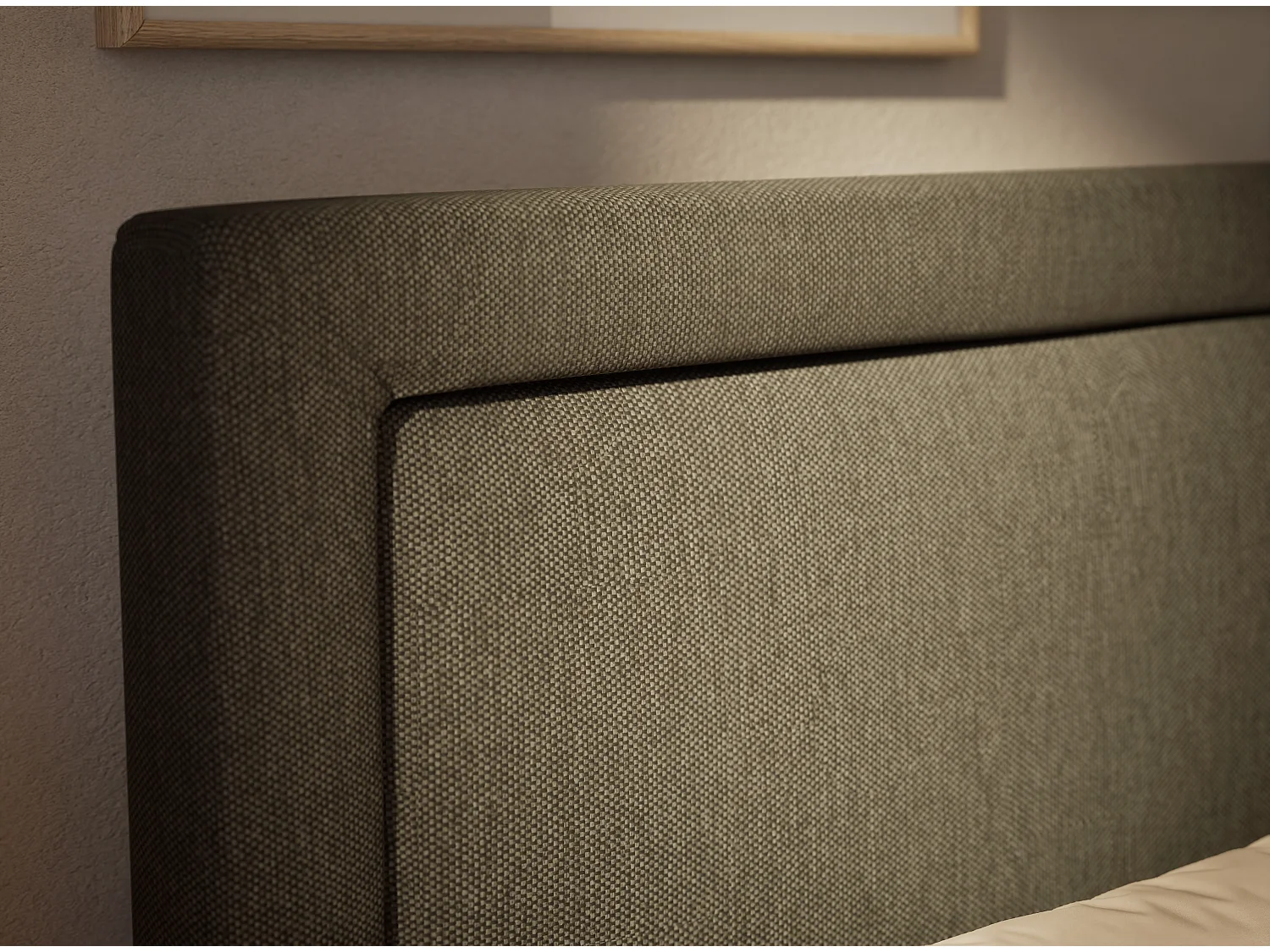 Boxspringbed met hoofdbord + matras + dekmatras - 200x200 cm - grafiet - FRESCO