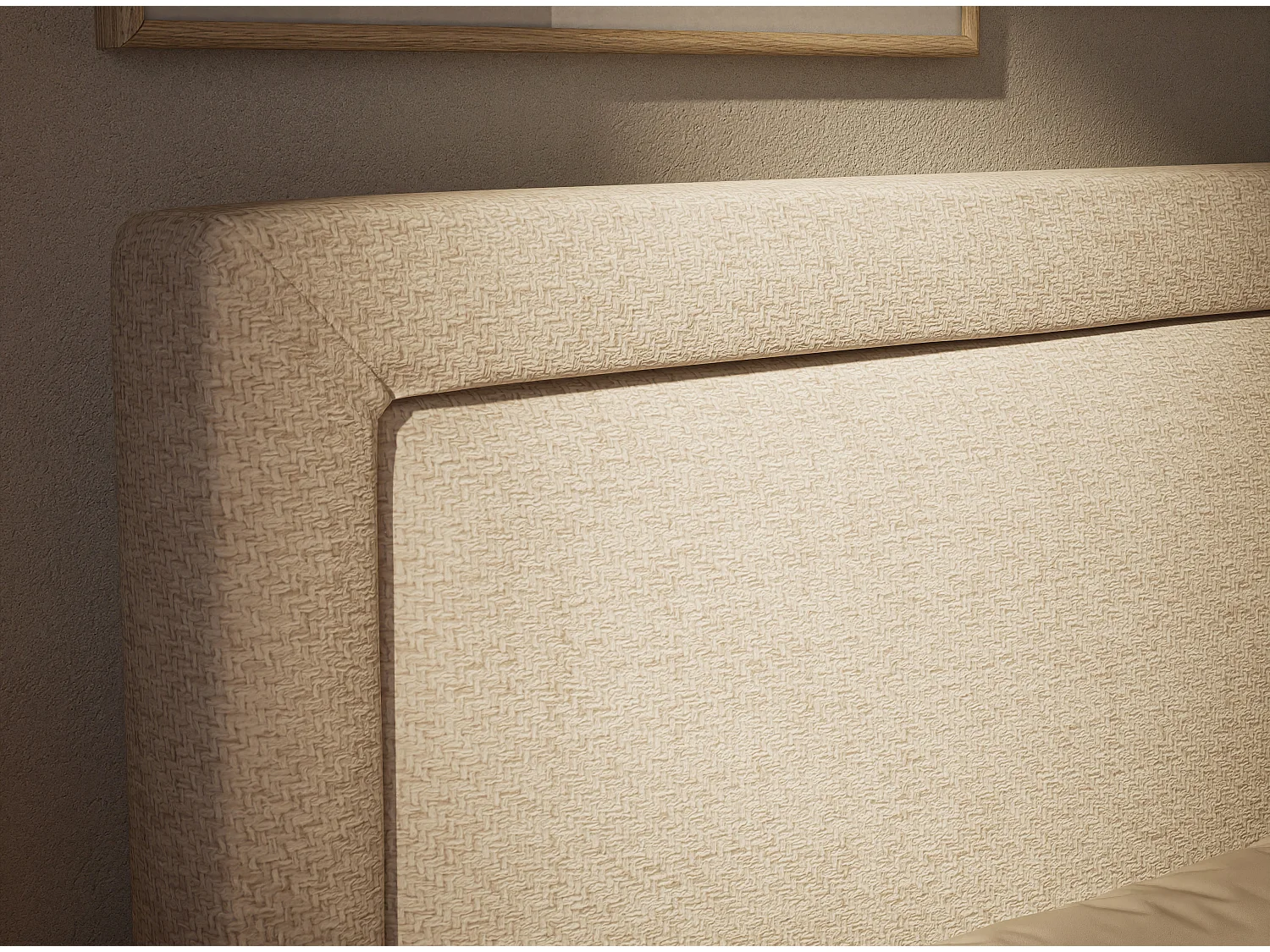 Boxspringbed met hoofdbord + matras + dekmatras - 160x200 cm - beige - FRESCO