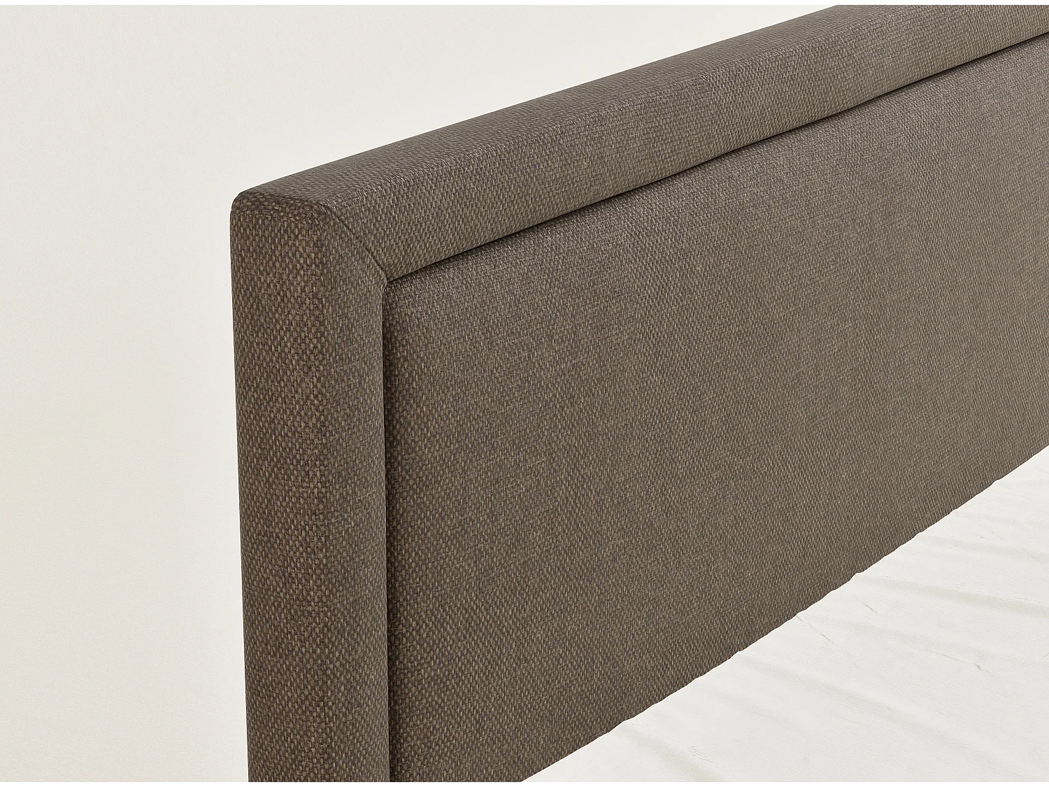 Boxspringbed met hoofdbord + matras + dekmatras - 160x200 cm - bruin - FRESCO