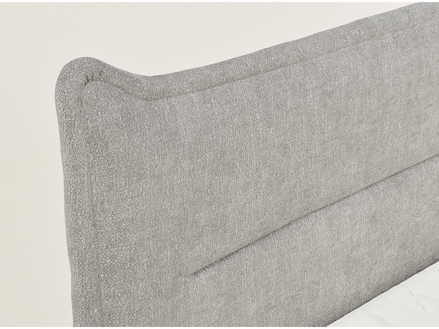 Boxspringbed met hoofdbord + matras + dekmatras - 160x200 cm - beige grijs - PELINO