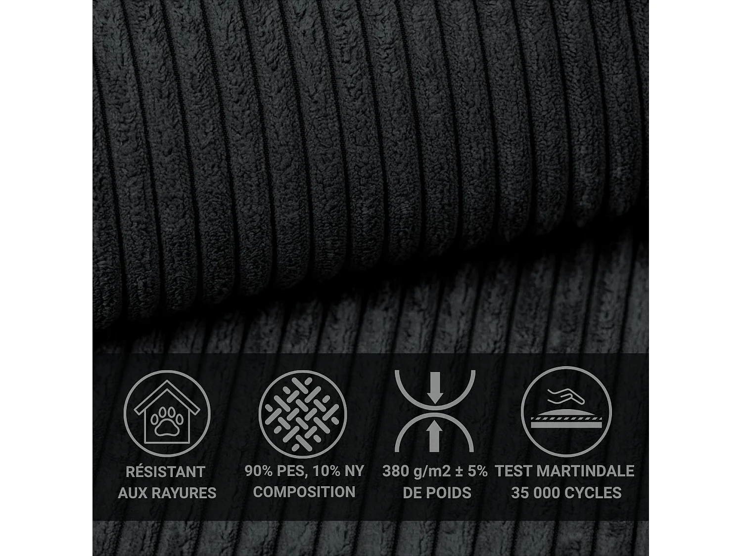 Boxspringbed met hoofdbord + matras + dekmatras - 180x200 cm - grafiet - PELINO