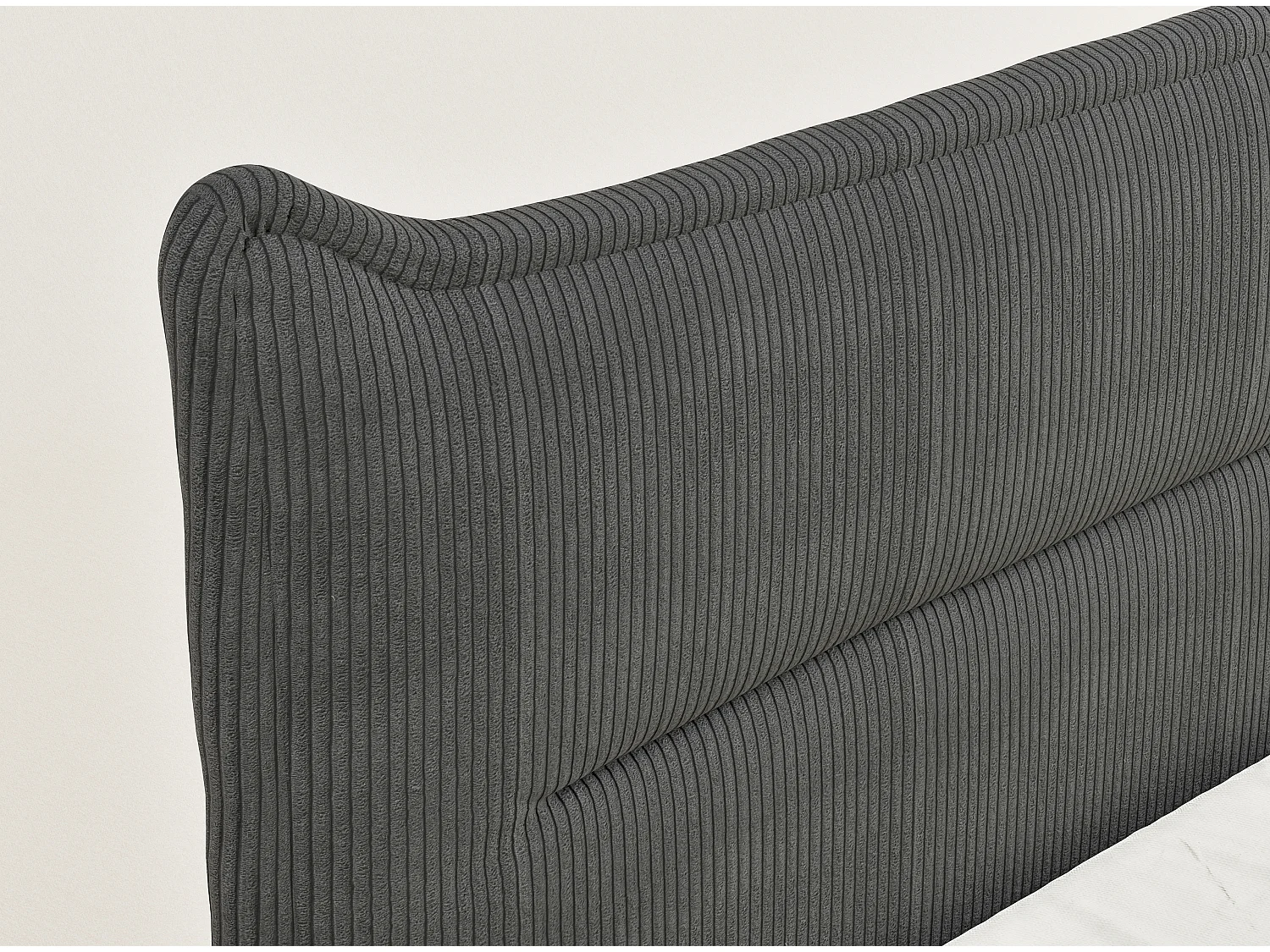 Boxspringbed met hoofdbord + matras + dekmatras - 200x200 cm - grafiet - PELINO