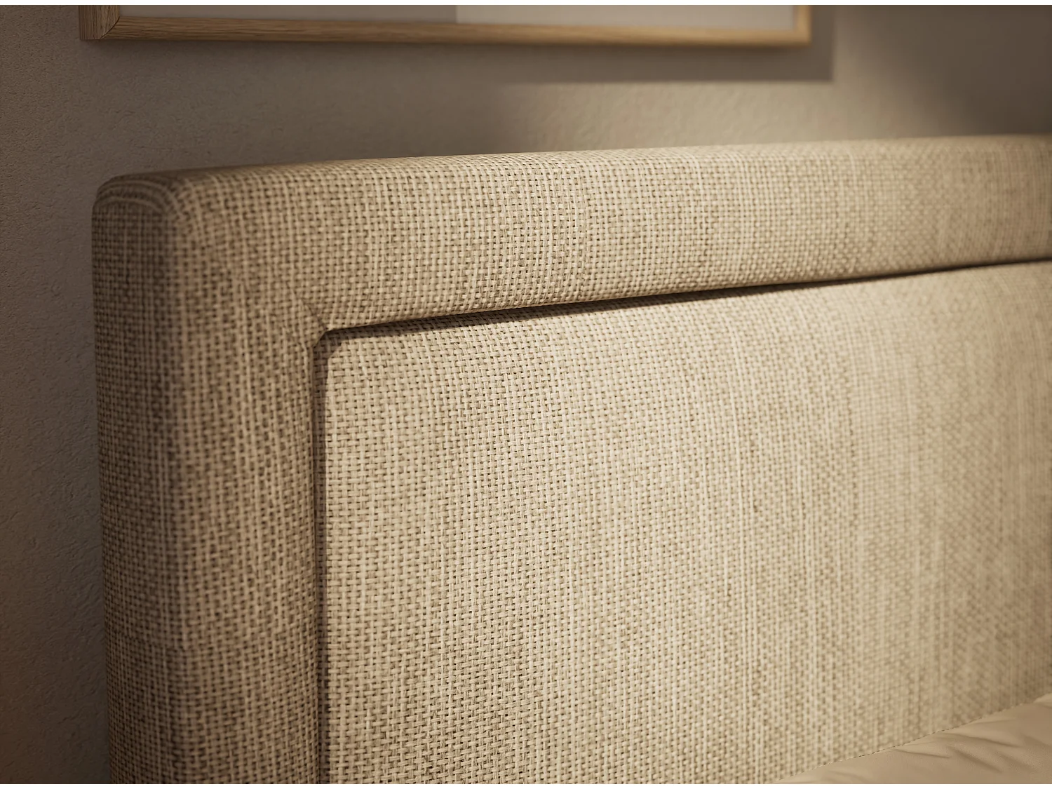 Boxspringbed met hoofdbord + matras + dekmatras - 180x200 cm - beige - FRESCO