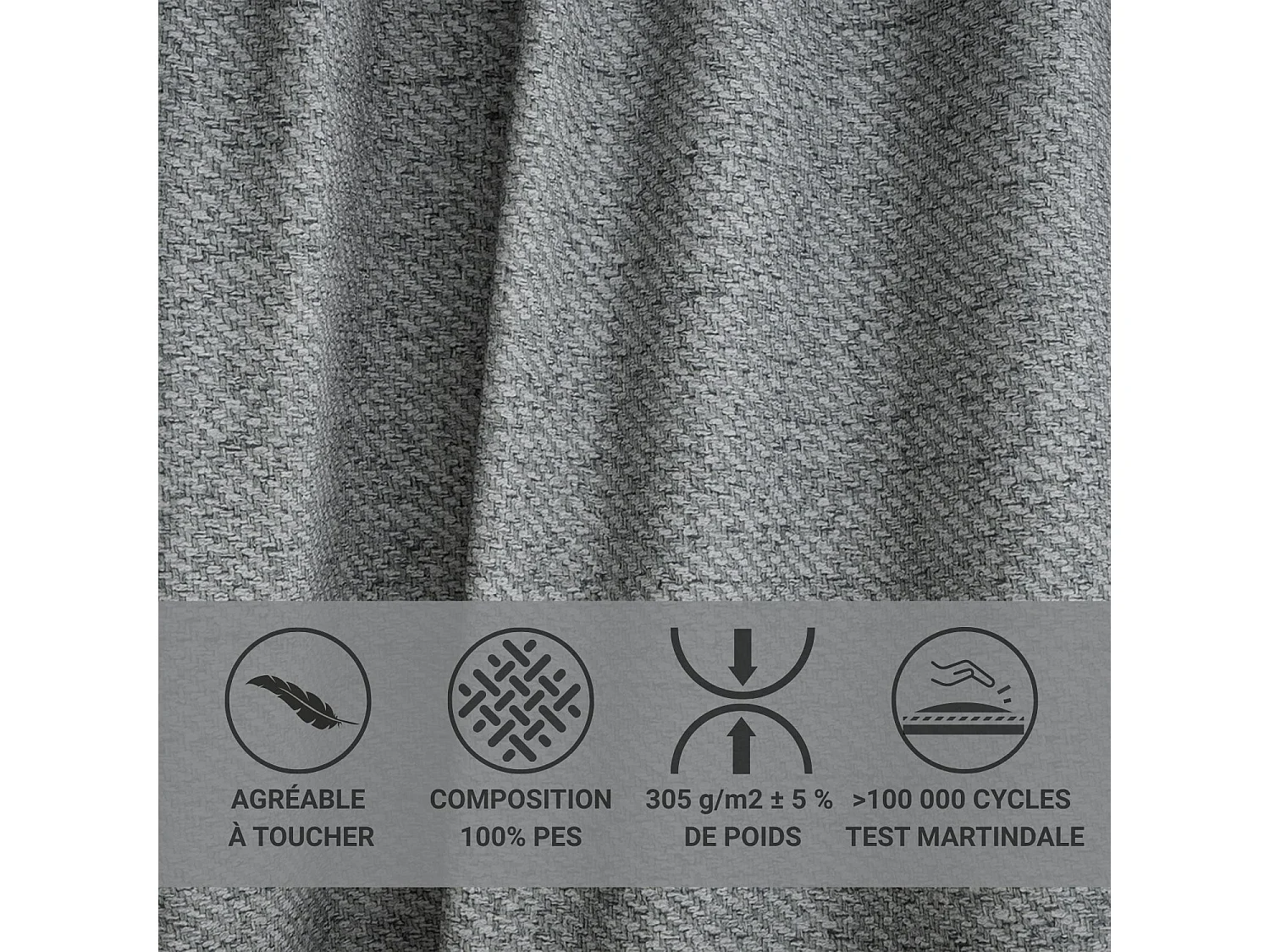 Boxspringbed met hoofdbord + matras + dekmatras - 200x200 cm - grijs - FRESCO