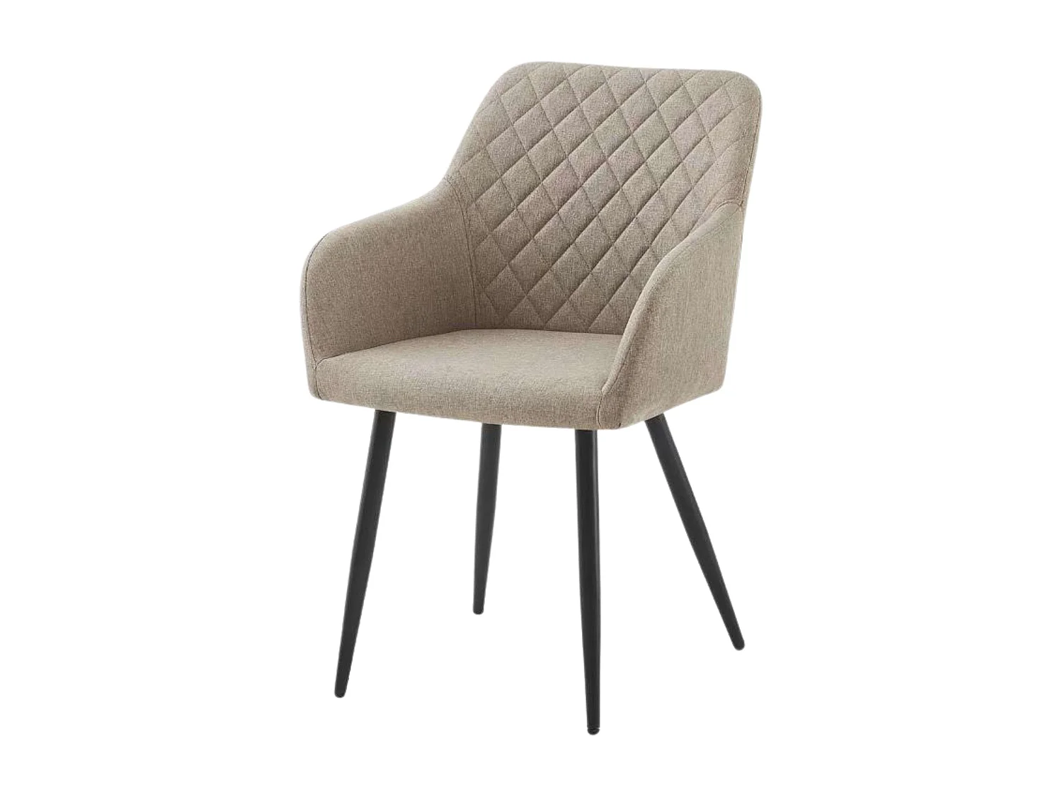 Conjunto de jantar Diamond em bege e preto (4 cadeiras de jantar)