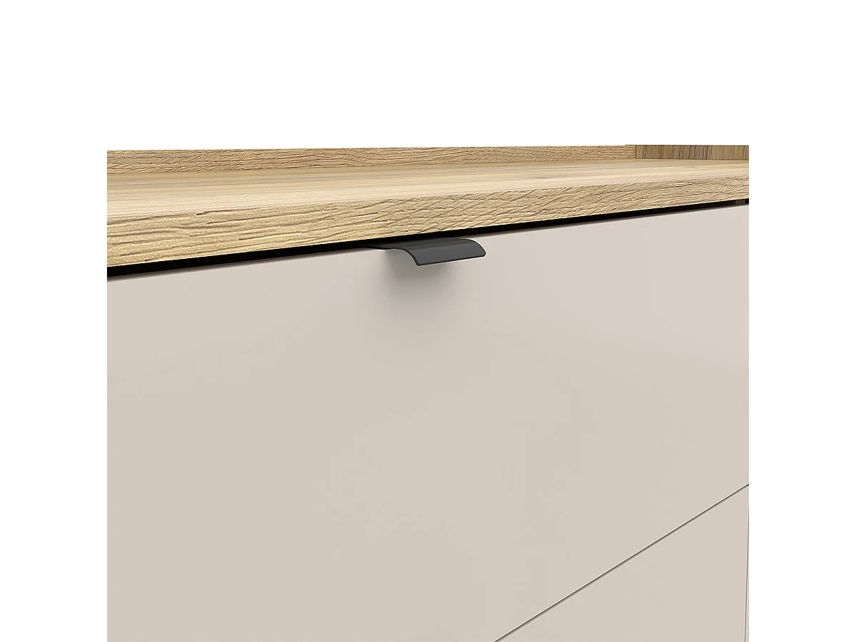 Commode 1 porte 3 tiroirs Donna Cachemire et Bois
