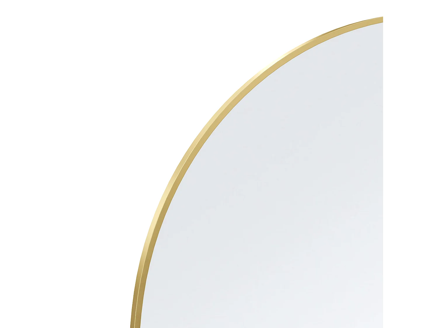 Grand miroir arche en aluminium - L. 110 x H. 190 cm - Doré - OLYVEN