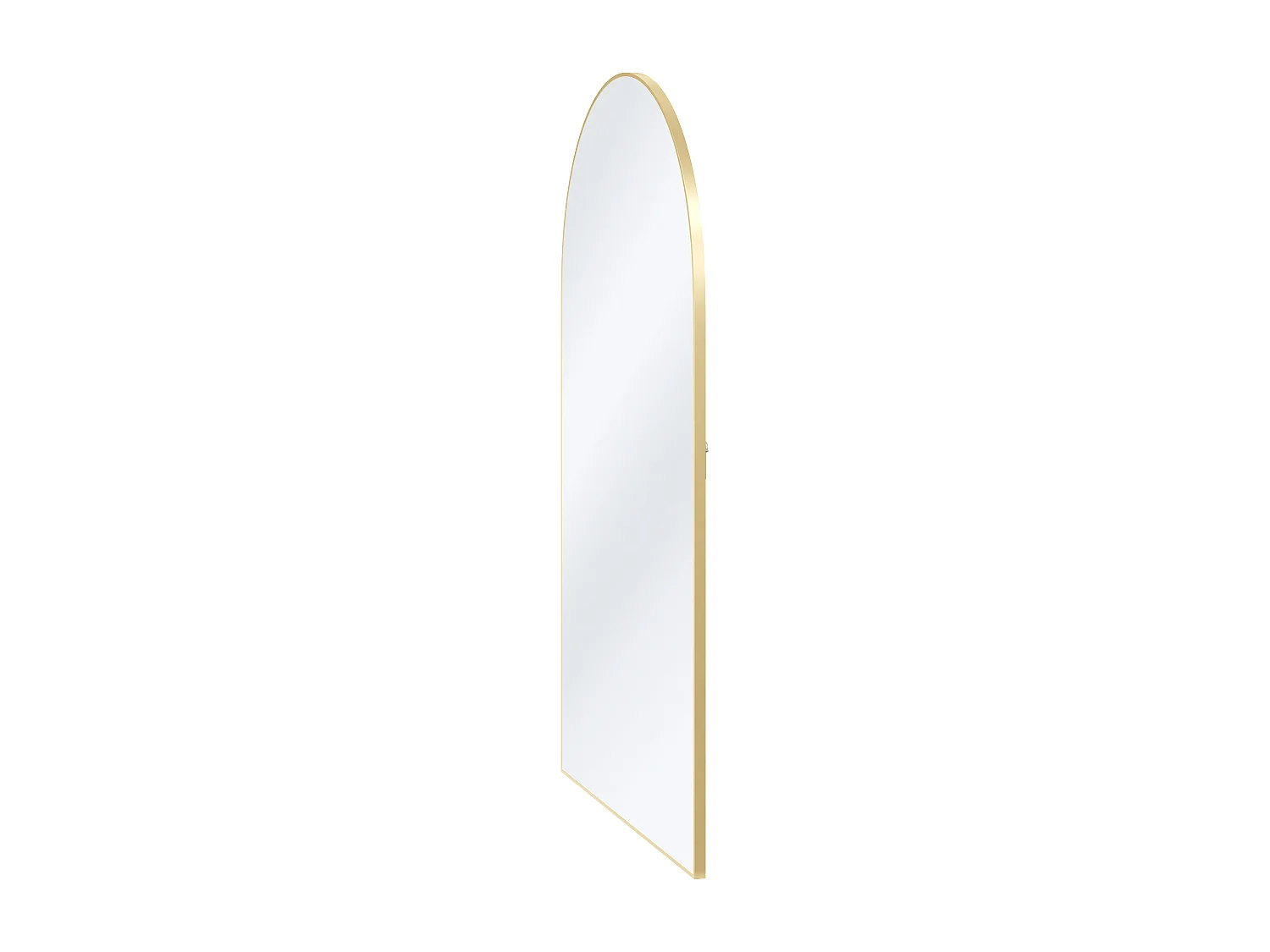 Grand miroir arche en aluminium - L. 110 x H. 190 cm - Doré - OLYVEN