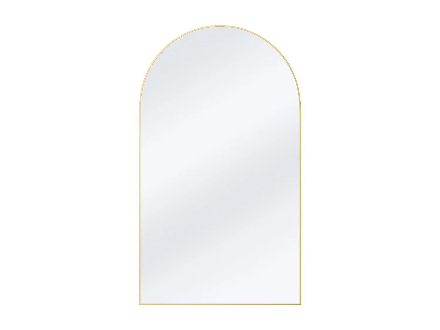 Grand miroir arche en aluminium - L. 110 x H. 190 cm - Doré - OLYVEN