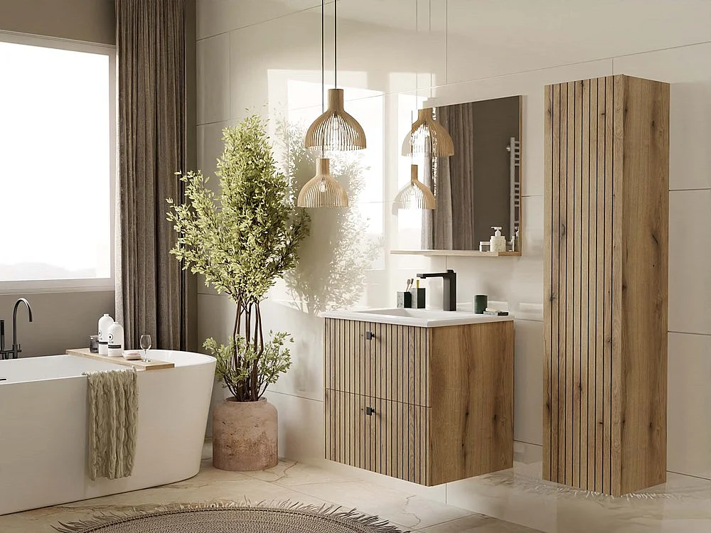 Meuble de salle de bain, chêne Evoke, 60 x 57 x 45 cm