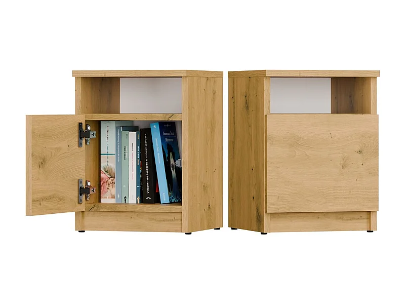 Table de chevet, chêne Artisan, 30 x 40 x 30 cm