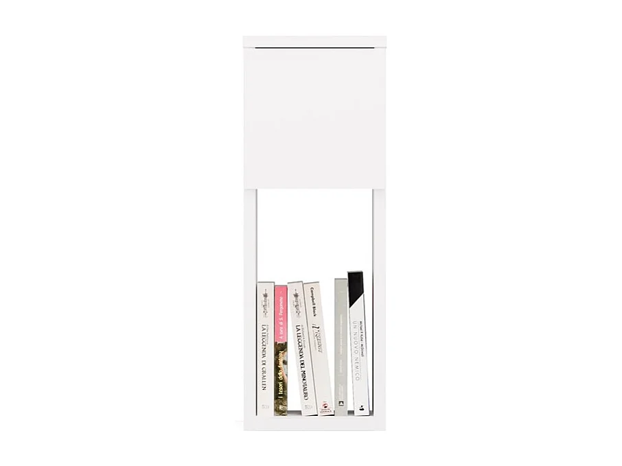 Table de chevet, blanche, 20 x 55 x 30 cm