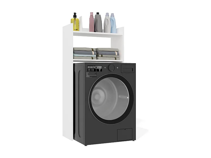 Meuble de salle de bain, blanc, 64 x 126 x 30 cm