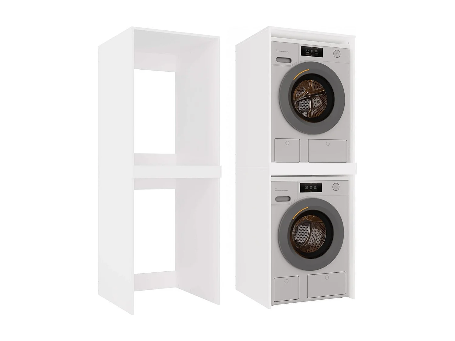 Meuble de salle de bain, blanc, 64 x 180 x 64 cm