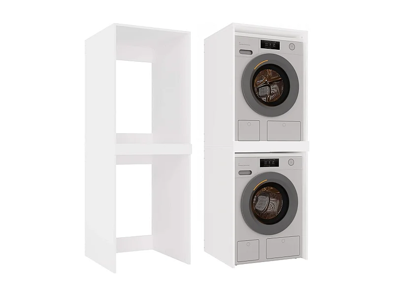 Meuble de salle de bain, blanc, 64 x 180 x 64 cm