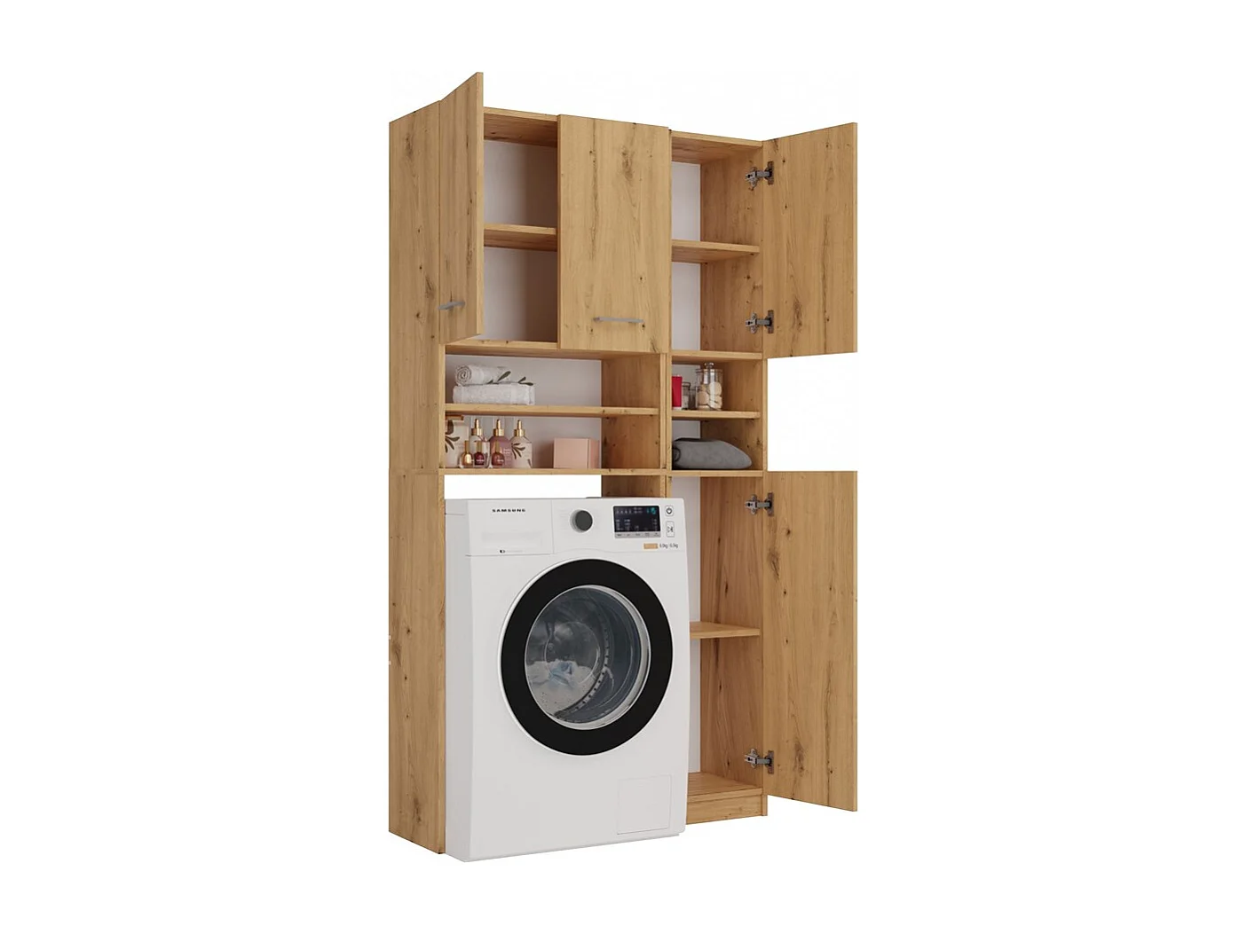 Meuble de salle de bain, chêne Artisan, 96 x 180 x 30 cm