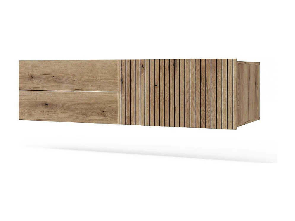 Meuble de salle de bain, chêne Evoke, 140 x 37,5 x 53 cm