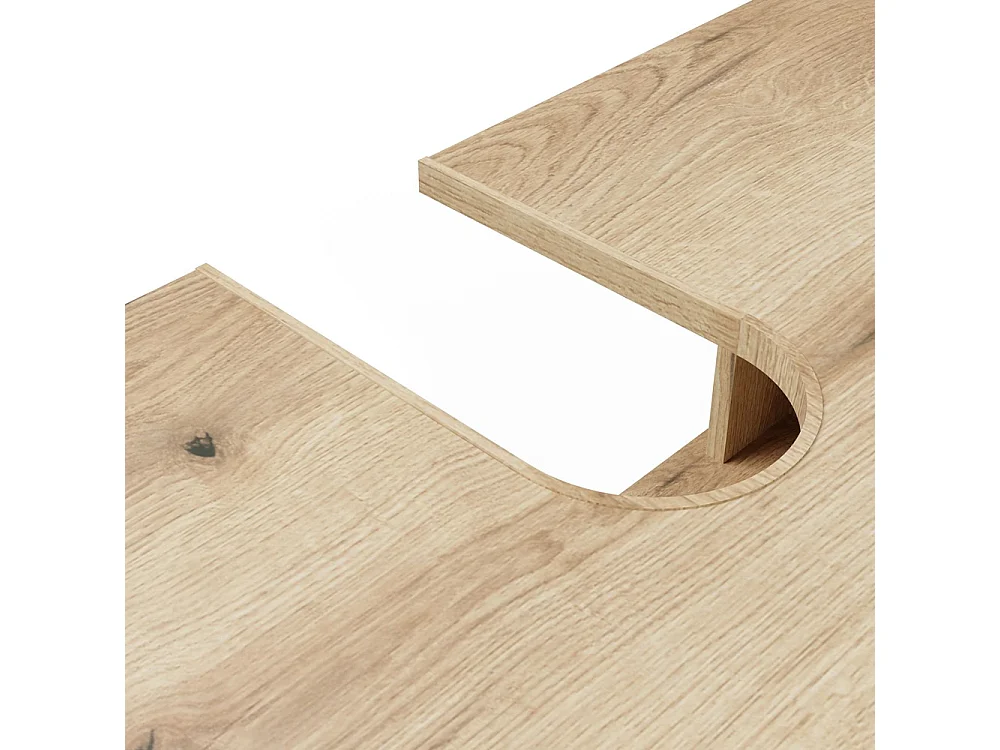 Meuble de salle de bain, chêne Evoke, 140 x 37,5 x 53 cm