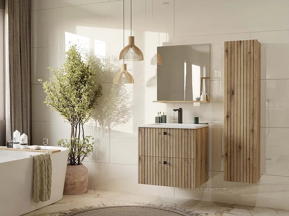 Meuble de salle de bain, chêne Evoke, 60 x 57 x 45 cm