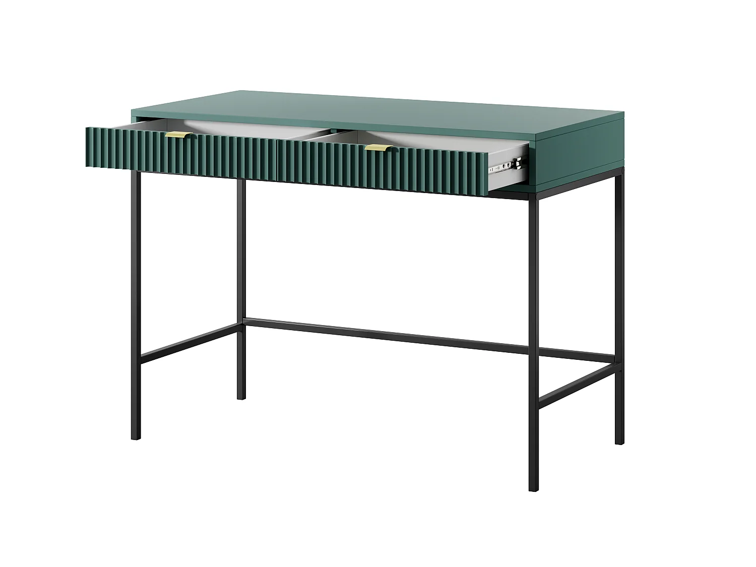 DRESSING TABLE: Labrador, Black, 104 x 78 x 50 cm, gold handles
