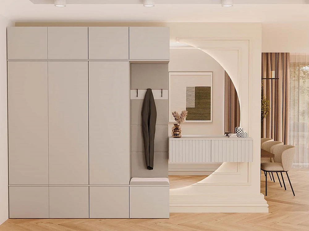 Armoire, cachemire / beige, 200 x 238 x 35 cm