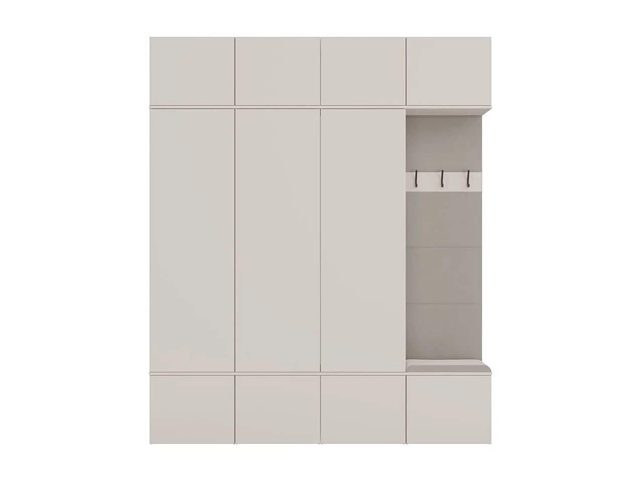 Armoire, cachemire / beige, 200 x 238 x 35 cm