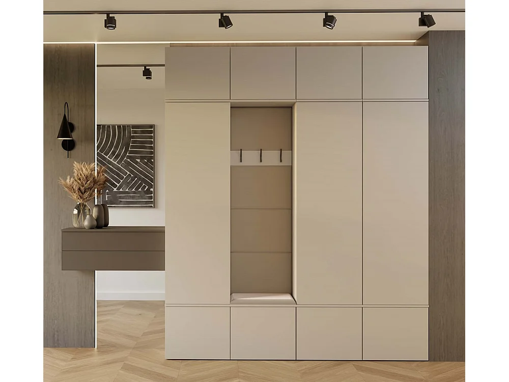 Armoire, cachemire / beige, 200 x 238 x 35 cm