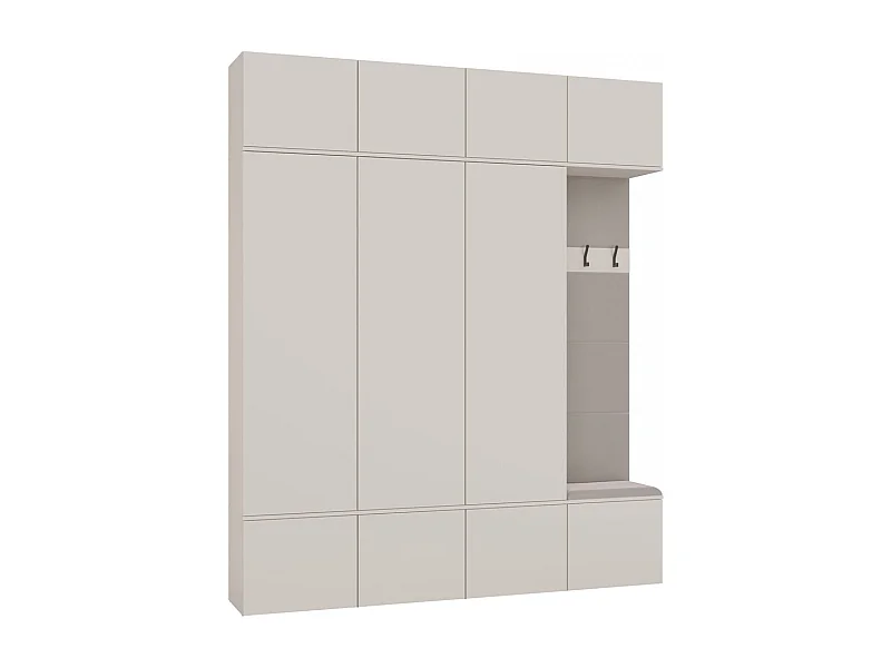 Armoire, cachemire / beige, 200 x 238 x 35 cm