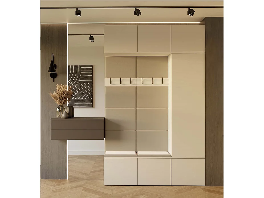 Armoire, cachemire / beige, 150 x 238 x 35 cm