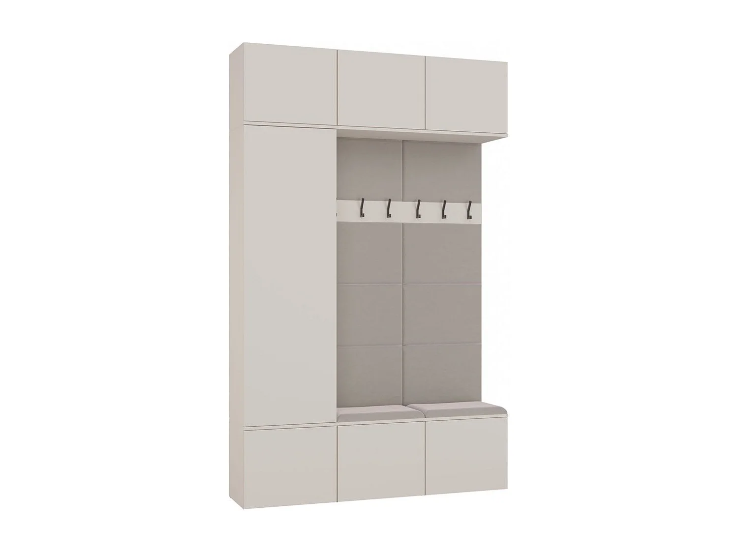 Armoire, cachemire / beige, 150 x 238 x 35 cm
