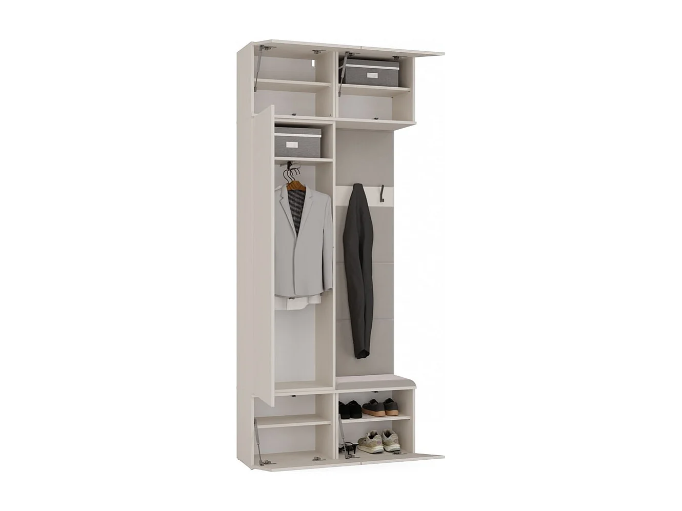 Armoire, cachemire / beige, 100 x 238 x 35 cm