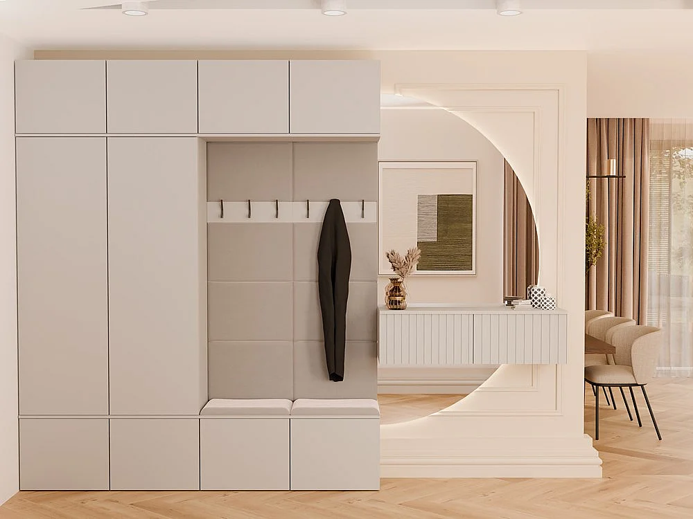 Armoire, cachemire / beige, 200 x 238 x 35 cm