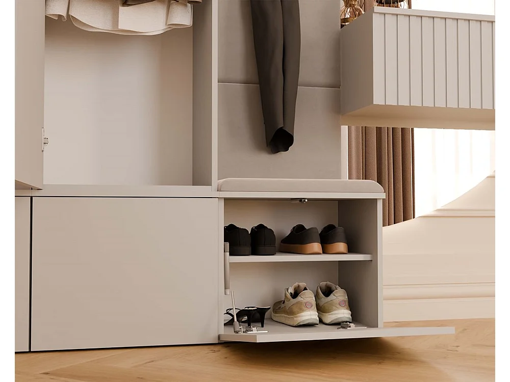 Armoire, cachemire / beige, 200 x 238 x 35 cm