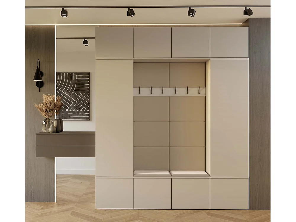 Armoire, cachemire / beige, 200 x 238 x 35 cm